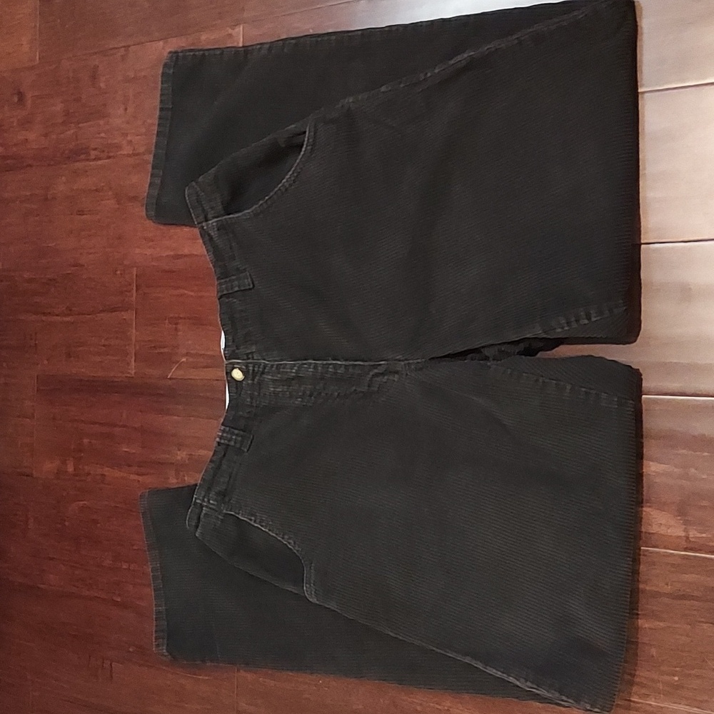 Christopher & Banks Vintage 90's Black Corduroy High Waist Trouser Pant Size 8